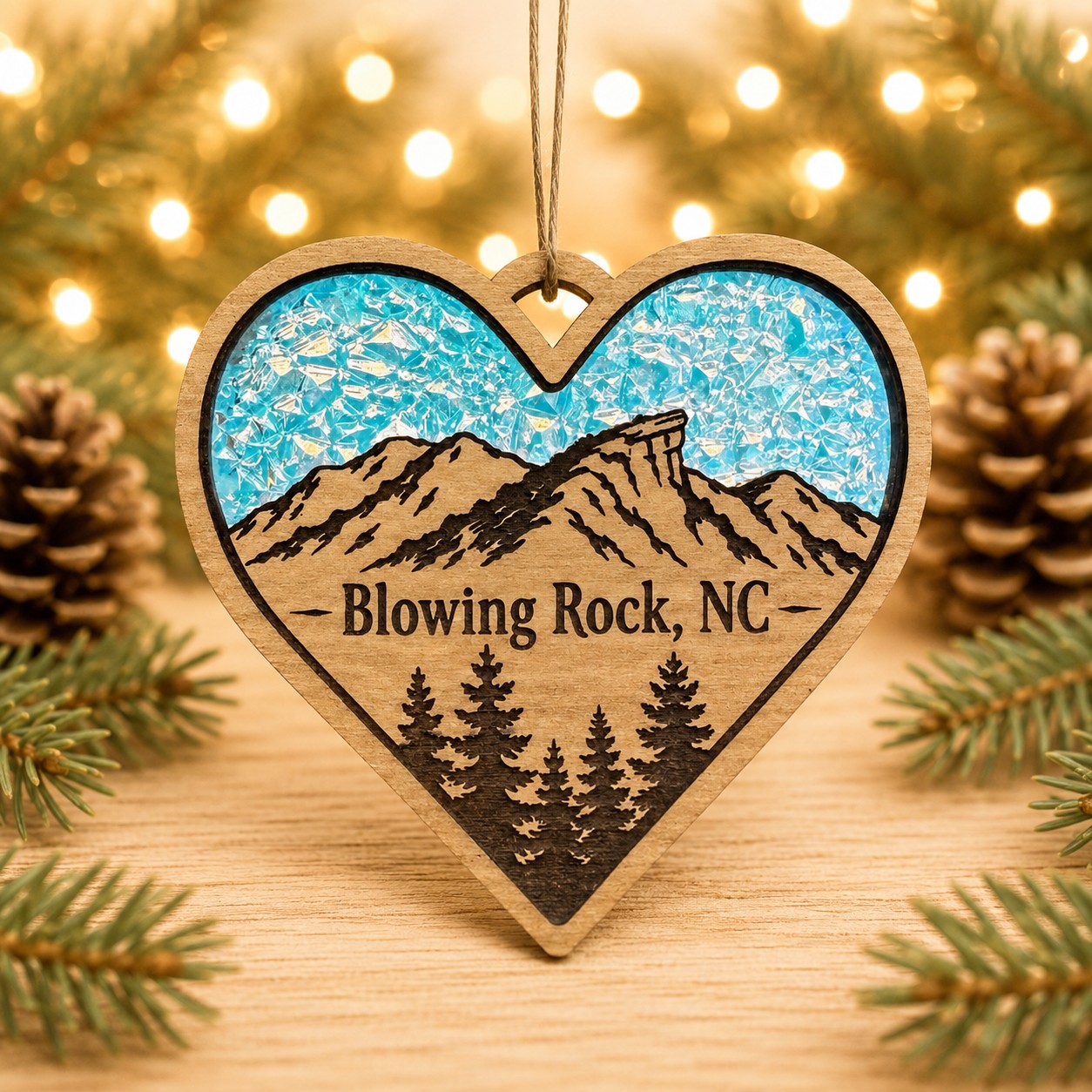 Blowing Rock Heart Ornament